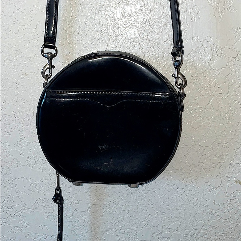 REBECCA MINKOFF Black Round Crossbody handbag